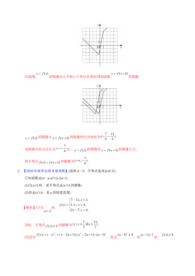 专题13不等式选讲&mdash;&mdash;2020年高考真题和模拟题理科数学分项汇编（教师版含解析）_02高考数学_新高考复习资料_2022年新高考资料_2022年一轮复习各版本_1.新高考2022年高考数学一轮复习