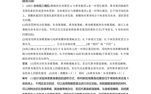 2023年高考生物一轮复习（全国版）第5单元微专题五　基因在染色体上的位置判断_通用版（老高考）复习资料_2023年复习资料_一轮复习_2023年高考生物一轮复习讲义+课件（全国版）