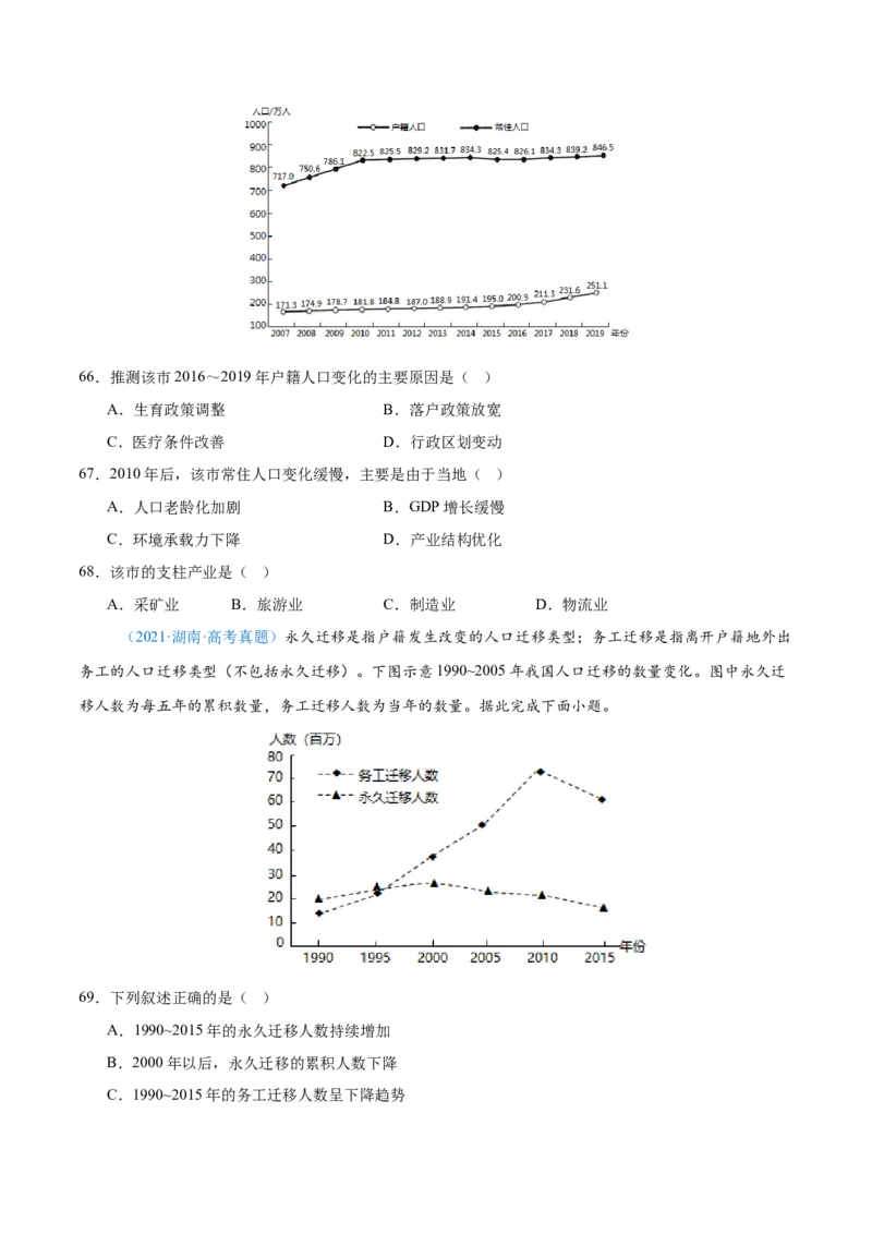 专题08-原卷版_2025年新高考资料_二轮复习_01高考语文等多个文件_2025年高三地理高考二轮复习专项提升_真题演练
