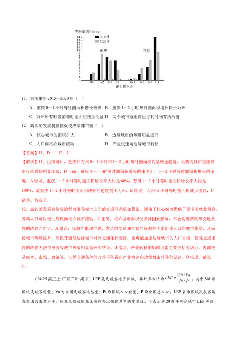 专题10交通、工程建设、国际合作（练习）（解析版）_2025年新高考资料_二轮复习_01高考语文等多个文件_上好课2025年高考地理二轮复习讲练测（新高考通用）_第一部分专题突破