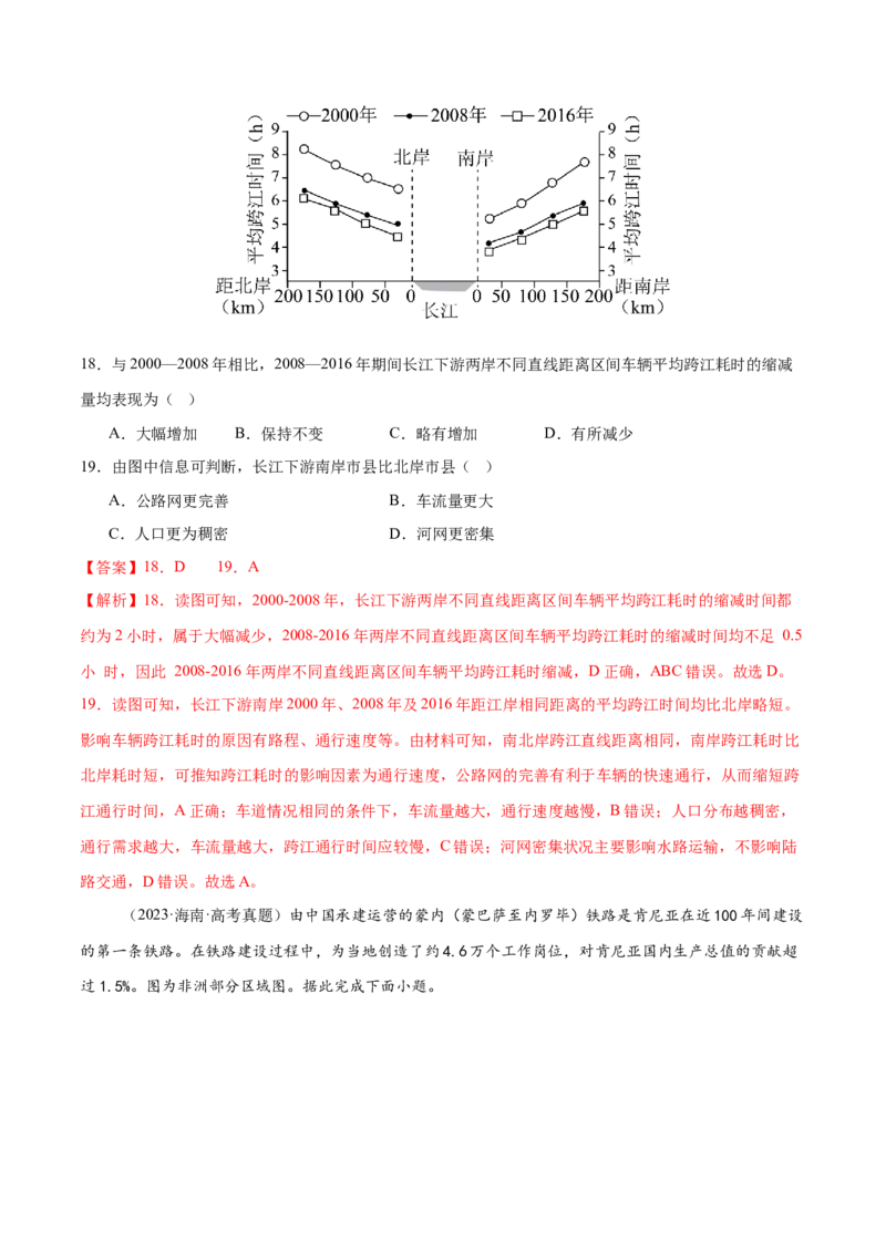 专题10交通、工程建设、国际合作（练习）（解析版）_2025年新高考资料_二轮复习_01高考语文等多个文件_上好课2025年高考地理二轮复习讲练测（新高考通用）_第一部分专题突破