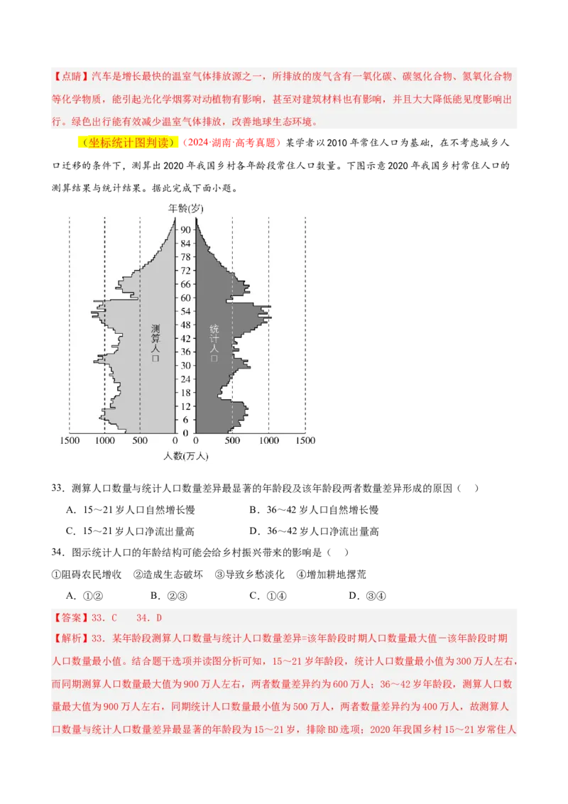 专题04图表攻略（练习）（解析版）_2025年新高考资料_二轮复习_01高考语文等多个文件_上好课2025年高考地理二轮复习讲练测（新高考通用）_第二部分题型突破