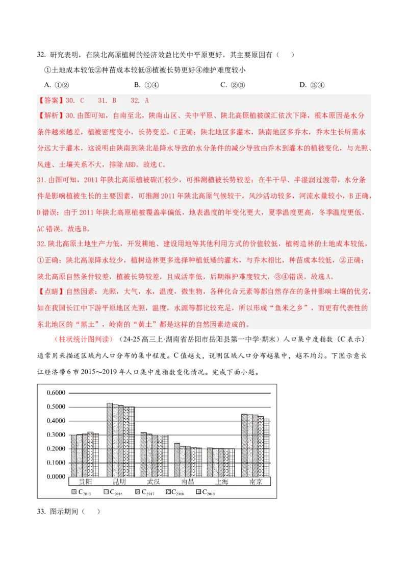 专题04图表攻略（练习）（解析版）_2025年新高考资料_二轮复习_01高考语文等多个文件_上好课2025年高考地理二轮复习讲练测（新高考通用）_第二部分题型突破