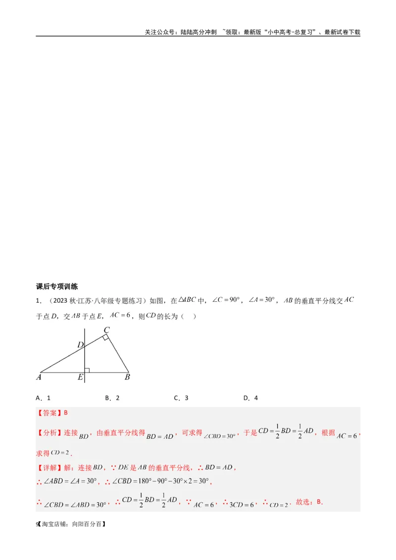 专题04三角形中的倒角模型-高分线模型、双（三）垂直模型（解析版）_02中考总复习（2026版更新中）_02-数学-中考总复习_2024年中考复习资料_专项复习资料_答案解析版