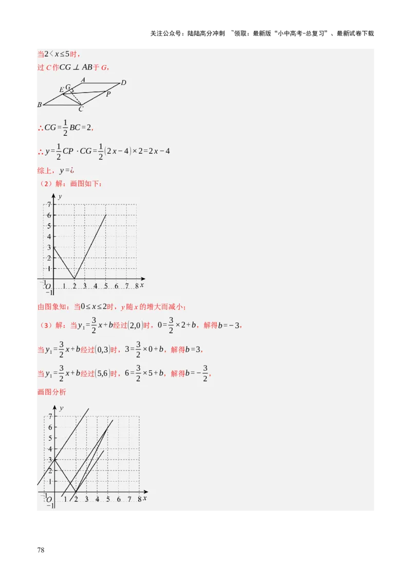 专题04函数的图象与性质解答题模型构建（3大函数5大模型）（解析版）_02中考总复习（2026版更新中）_02-数学-中考总复习_2025中考复习资料_2025年中考数学答题方法模板