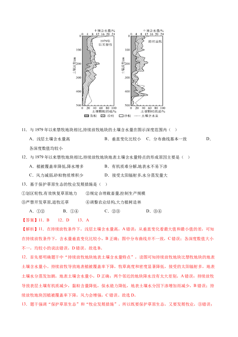 专题06自然地理环境的整体性与差异性（练习）（解析版）_2025年新高考资料_二轮复习_01高考语文等多个文件_上好课2025年高考地理二轮复习讲练测（新高考通用）