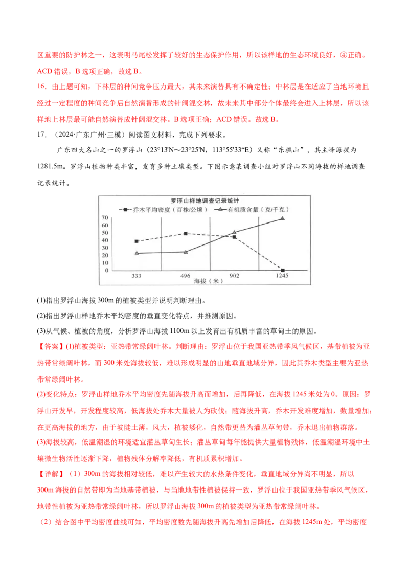 专题06自然地理环境的整体性与差异性（练习）（解析版）_2025年新高考资料_二轮复习_01高考语文等多个文件_上好课2025年高考地理二轮复习讲练测（新高考通用）