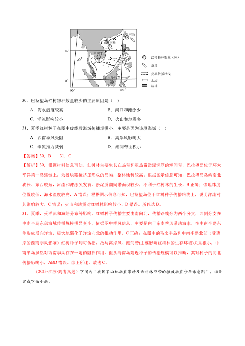 专题06自然地理环境的整体性与差异性（练习）（解析版）_2025年新高考资料_二轮复习_01高考语文等多个文件_上好课2025年高考地理二轮复习讲练测（新高考通用）