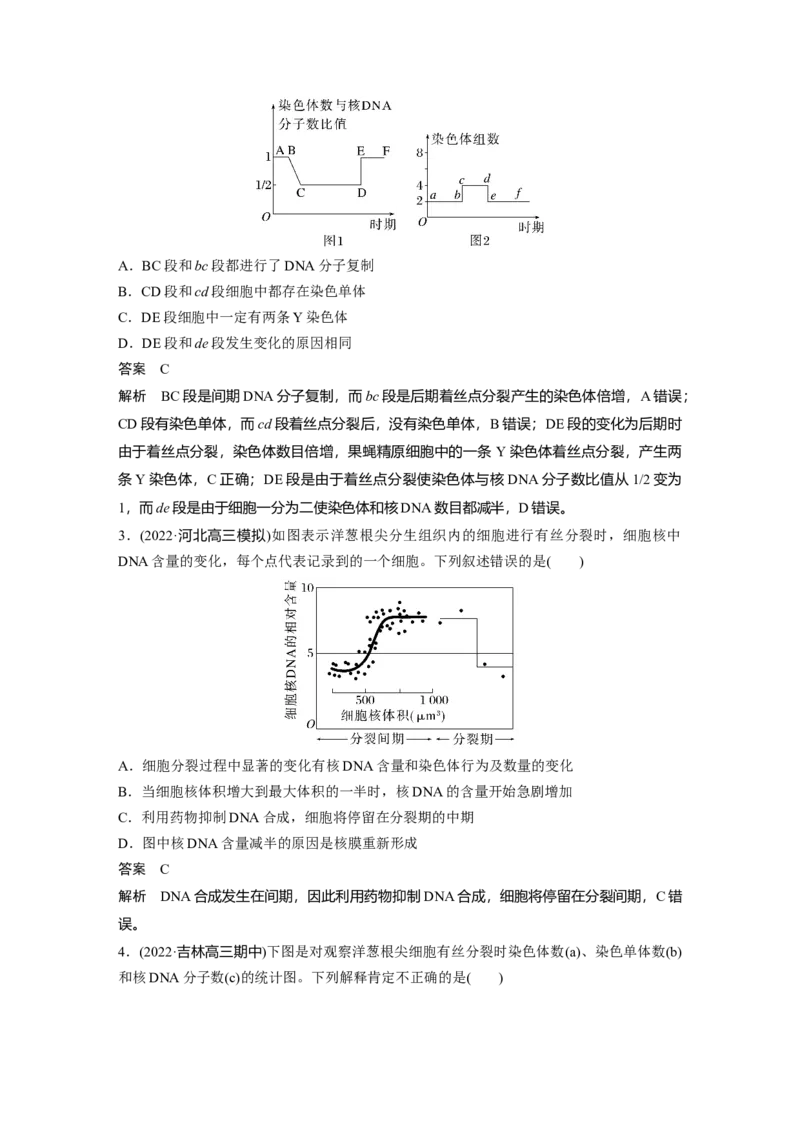 2023年高考生物一轮复习（全国版）第4单元第2课时　有丝分裂过程中相关变化及观察实验_通用版（老高考）复习资料_2023年复习资料_一轮复习_2023年高考生物一轮复习讲义+课件（全国版）