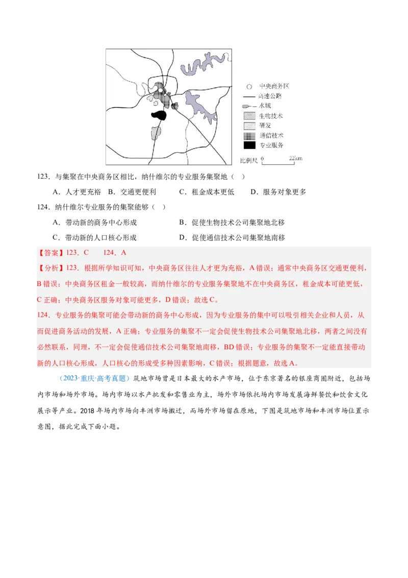 专题10工业和服务业+解析版_2025年新高考资料_二轮复习_01高考语文等多个文件_2025年高三地理高考二轮复习专项提升_真题演练