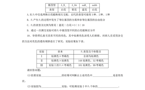 2023版新教材高考生物微专题小练习专练40遗传因子的发现202208091207_通用版（老高考）复习资料_2023年复习资料_一轮复习_2023届高考生物一轮微专题100练