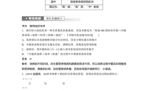 2023年高考生物一轮复习（新人教新高考）第10单元第3课时　植物细胞工程_新高考复习资料_2023年新高考复习资料_一轮复习_2023年新高考大一轮复习讲义