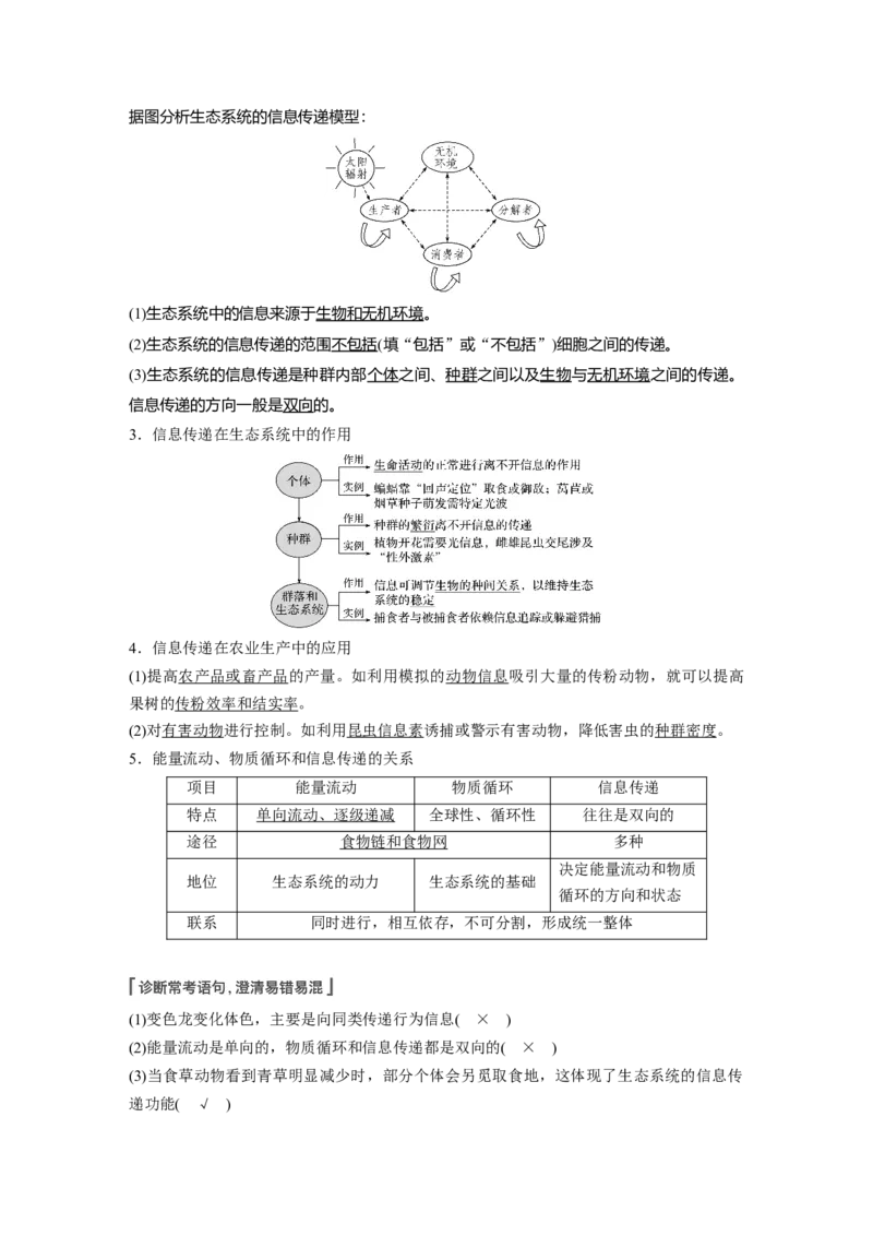 2022年高考生物一轮复习第9单元第31讲　生态系统的物质循环、信息传递及其稳定性_新高考复习资料_2022年新高考复习资料_2022年一轮复习最新版