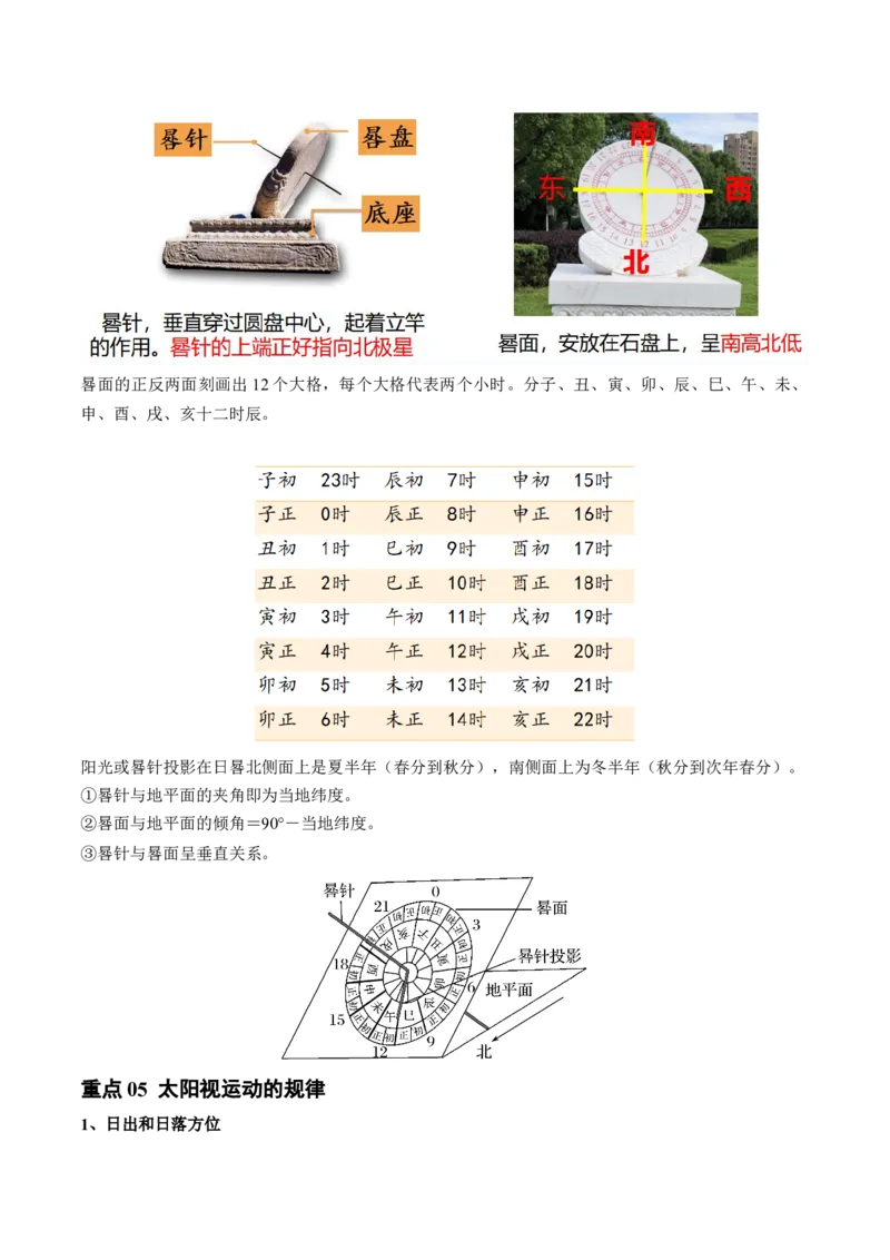 专题02地球运动的规律（原卷版）_2025年新高考资料_二轮复习_01高考语文等多个文件_2025年高三地理高考二轮复习专项提升_重点&middot;难点&middot;热点专练（分地区）_北京专用