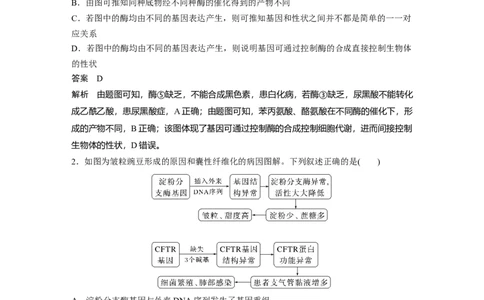 2023年高考生物一轮复习（新人教新高考）第6单元第5课时　基因表达与性状的关系_新高考复习资料_2023年新高考复习资料_一轮复习_2023年新高考大一轮复习讲义
