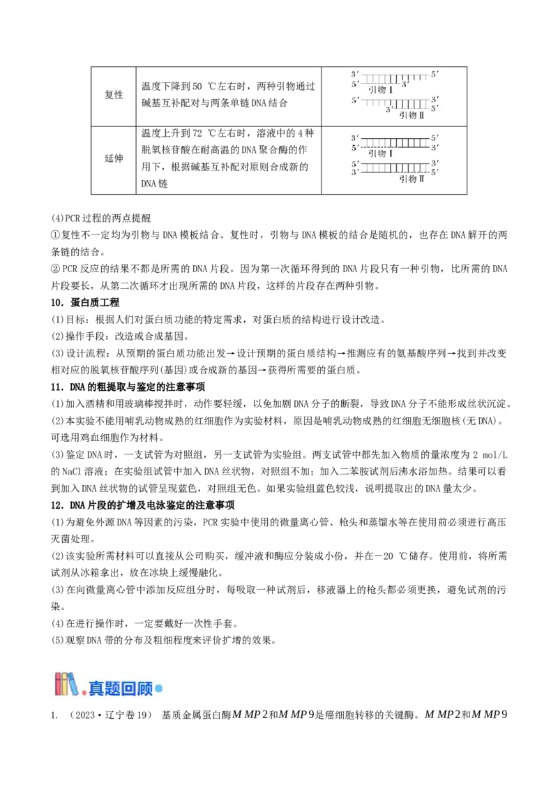 押第19题生物技术与工程模块（原卷版）_2024年新高考资料_5.2024三轮冲刺_备战2024年高考生物临考题号押题（辽宁、黑龙江、吉林专用）322857720