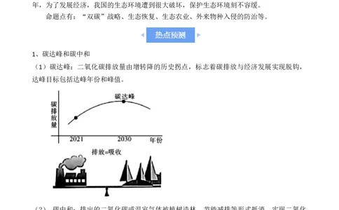 热点链接绿色环保（解析版）_2024年新高考资料_2.2024二轮复习_2024年高考生物二轮复习讲练测（新教材新高考）