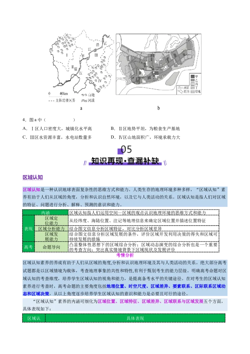 专题1核心素养（讲义）（原卷版）_2025年新高考资料_二轮复习_01高考语文等多个文件_上好课2025年高考地理二轮复习讲练测（新高考通用）_第三部分素能提升