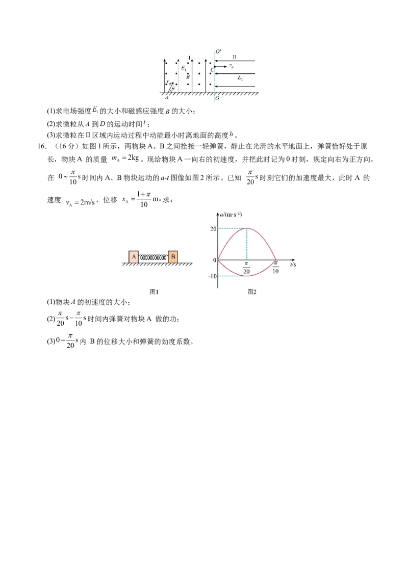 信息必刷卷01（福建专用）（原卷版）_04高考物理_2025年新高考资料_2025考前信息卷_2025年高考物理考前信息必刷卷（福建专用）3444962