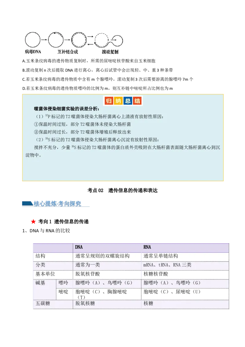 第09讲遗传的分子基础（讲义）-原卷版_2024年新高考资料_2.2024二轮复习_2024年高考生物二轮复习讲练测（新教材新高考）