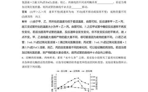 2022年高考生物一轮复习第3单元强化练4　酶的相关曲线分析_新高考复习资料_2022年新高考复习资料_2022年一轮复习最新版_1.2022年高考生物一轮复习全国通用版