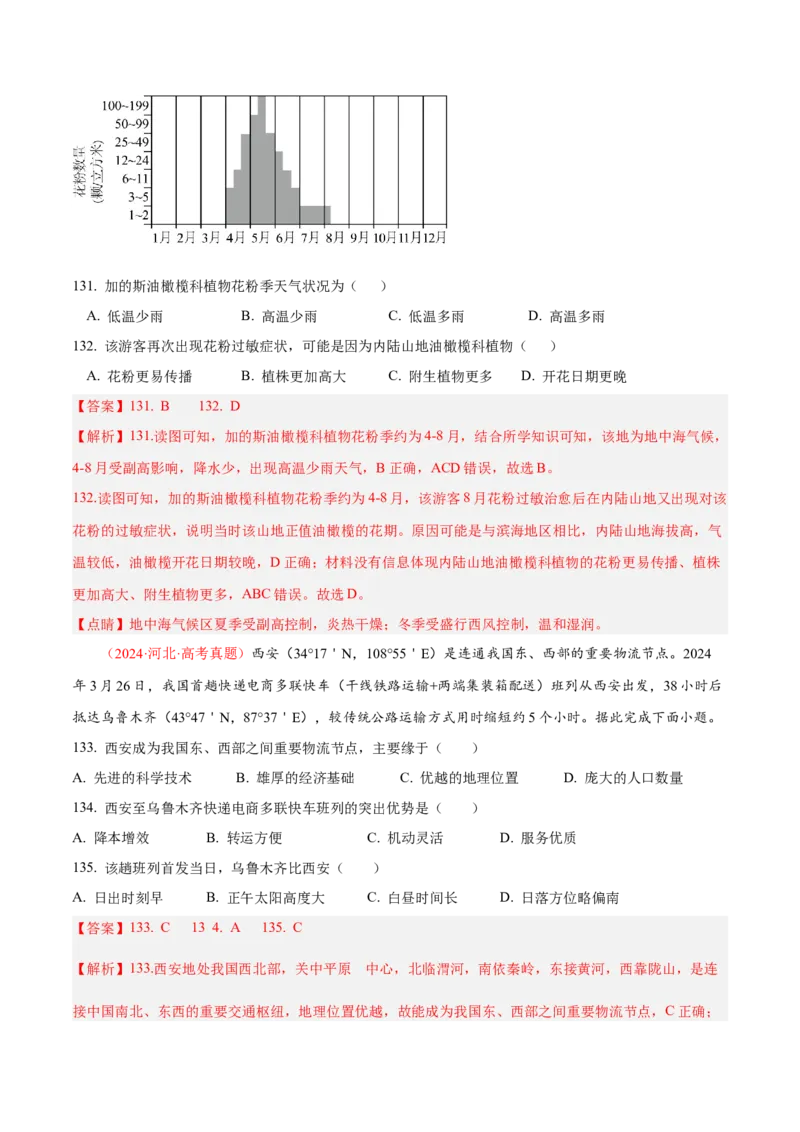 专题01选择题攻略（练习）（解析版）_2025年新高考资料_二轮复习_上好课2025年高考地理二轮复习讲练测（新高考通用）3381954