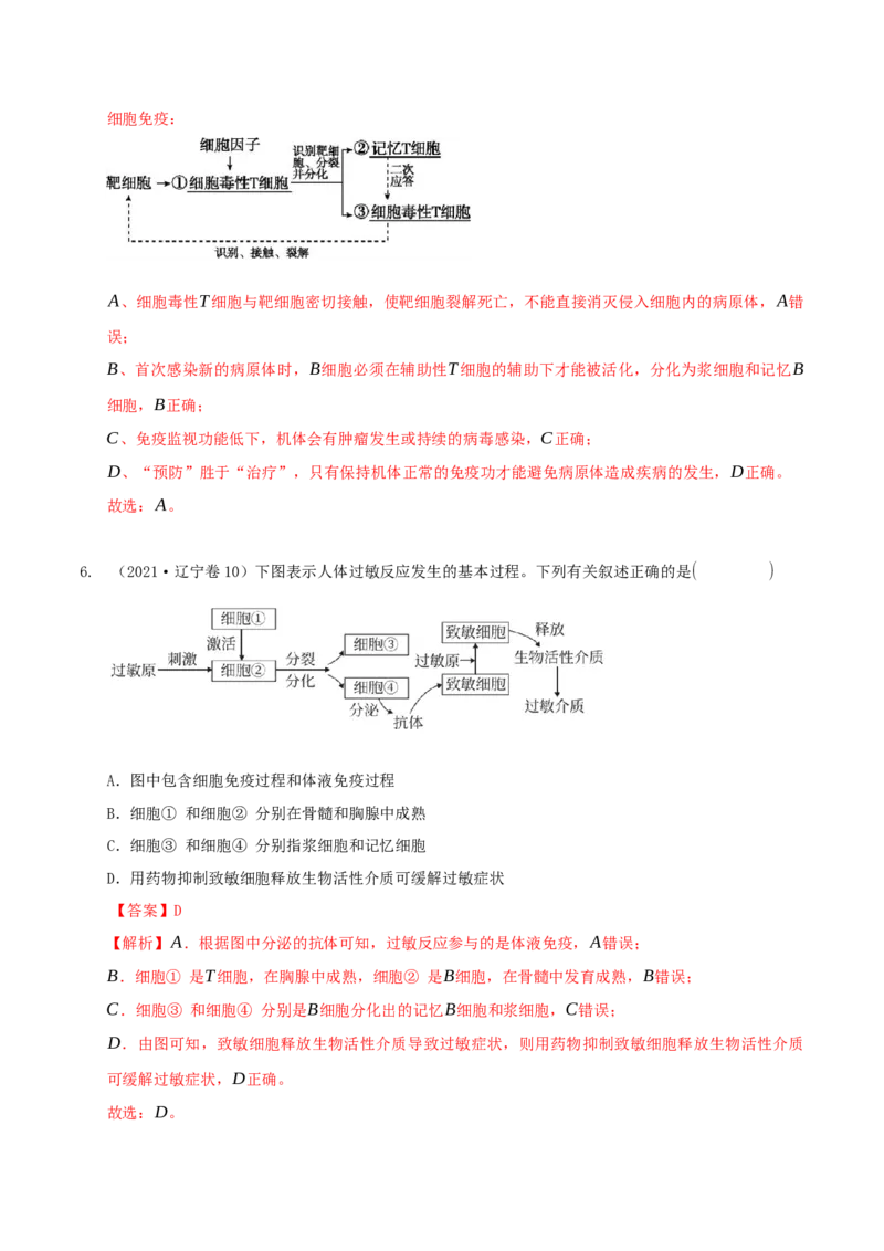 押题点03内环境稳态及三种调节（解析版）_2024年新高考资料_5.2024三轮冲刺_备战2024年高考生物临考题号押题（辽宁、黑龙江、吉林专用）322857720