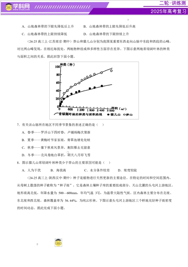 专题06自然地理环境的整体性与差异性（练习）（原卷版）_2025年新高考资料_二轮复习_上好课2025年高考地理二轮复习讲练测（新高考通用）3381954