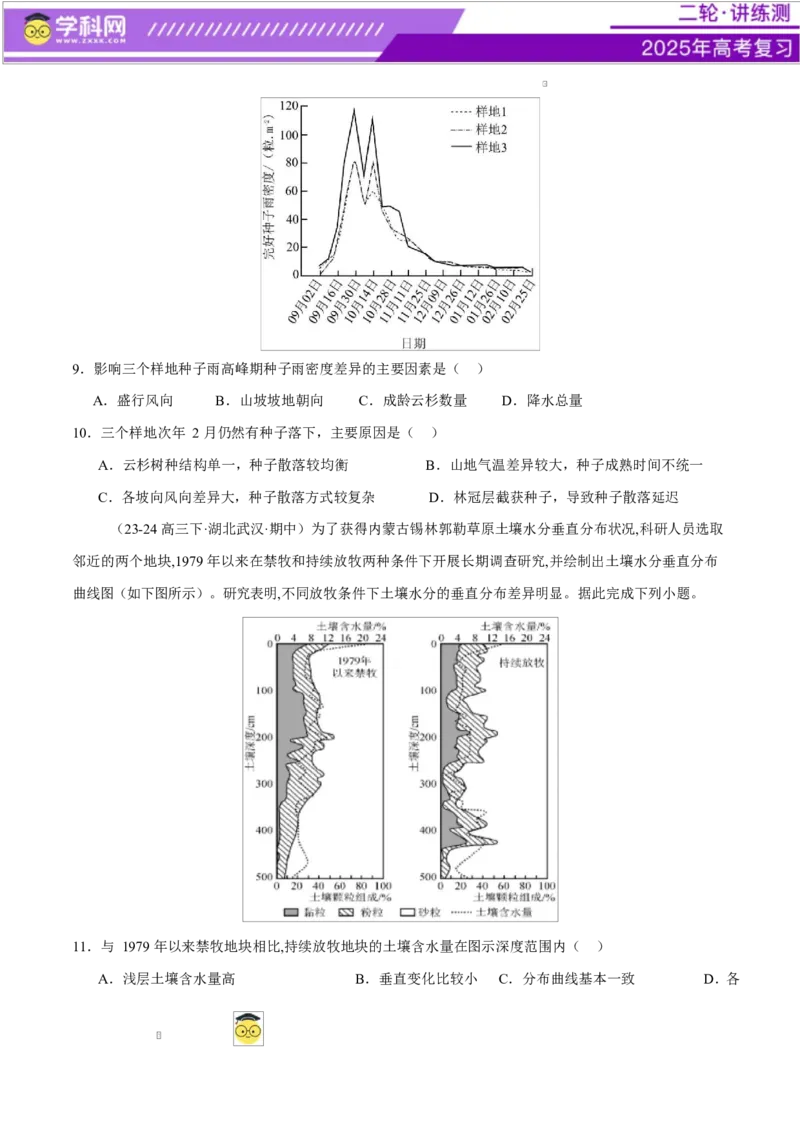 专题06自然地理环境的整体性与差异性（练习）（原卷版）_2025年新高考资料_二轮复习_上好课2025年高考地理二轮复习讲练测（新高考通用）3381954