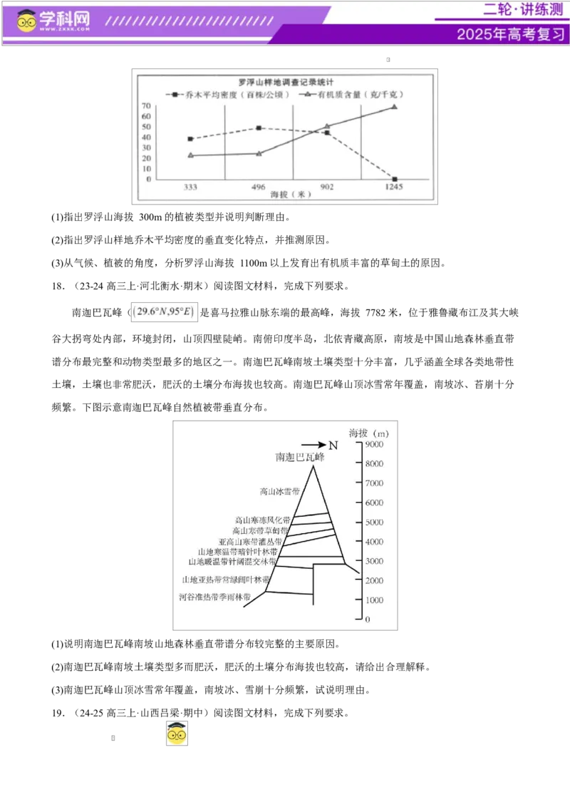 专题06自然地理环境的整体性与差异性（练习）（原卷版）_2025年新高考资料_二轮复习_上好课2025年高考地理二轮复习讲练测（新高考通用）3381954