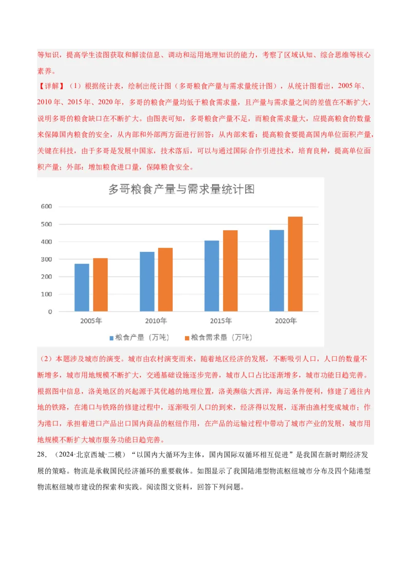 专题11交通运输布局与区域发展（解析版）_2025年新高考资料_二轮复习_01高考语文等多个文件_2025年高三地理高考二轮复习专项提升_重点&middot;难点&middot;热点专练（分地区）_北京专用