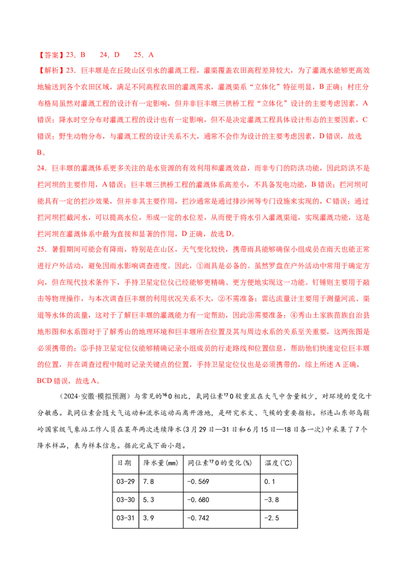 专题1核心素养（练习）（解析版）_2025年新高考资料_二轮复习_01高考语文等多个文件_上好课2025年高考地理二轮复习讲练测（新高考通用）_第三部分素能提升