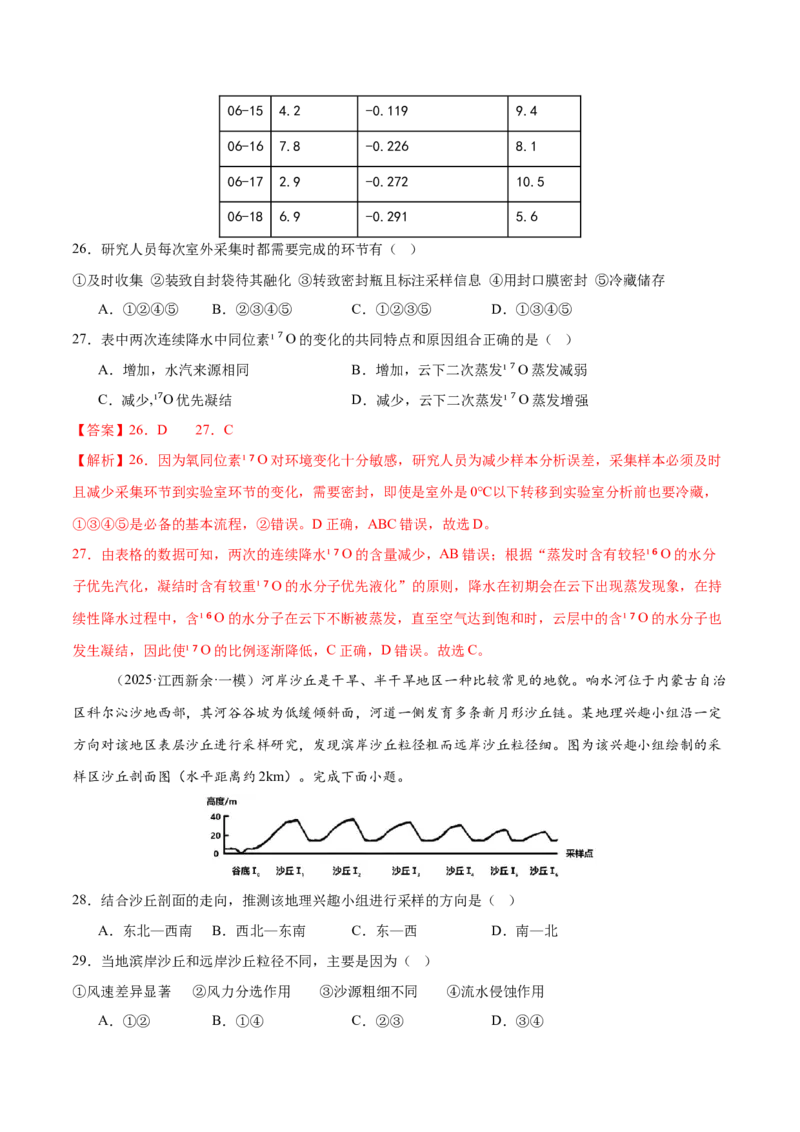 专题1核心素养（练习）（解析版）_2025年新高考资料_二轮复习_01高考语文等多个文件_上好课2025年高考地理二轮复习讲练测（新高考通用）_第三部分素能提升