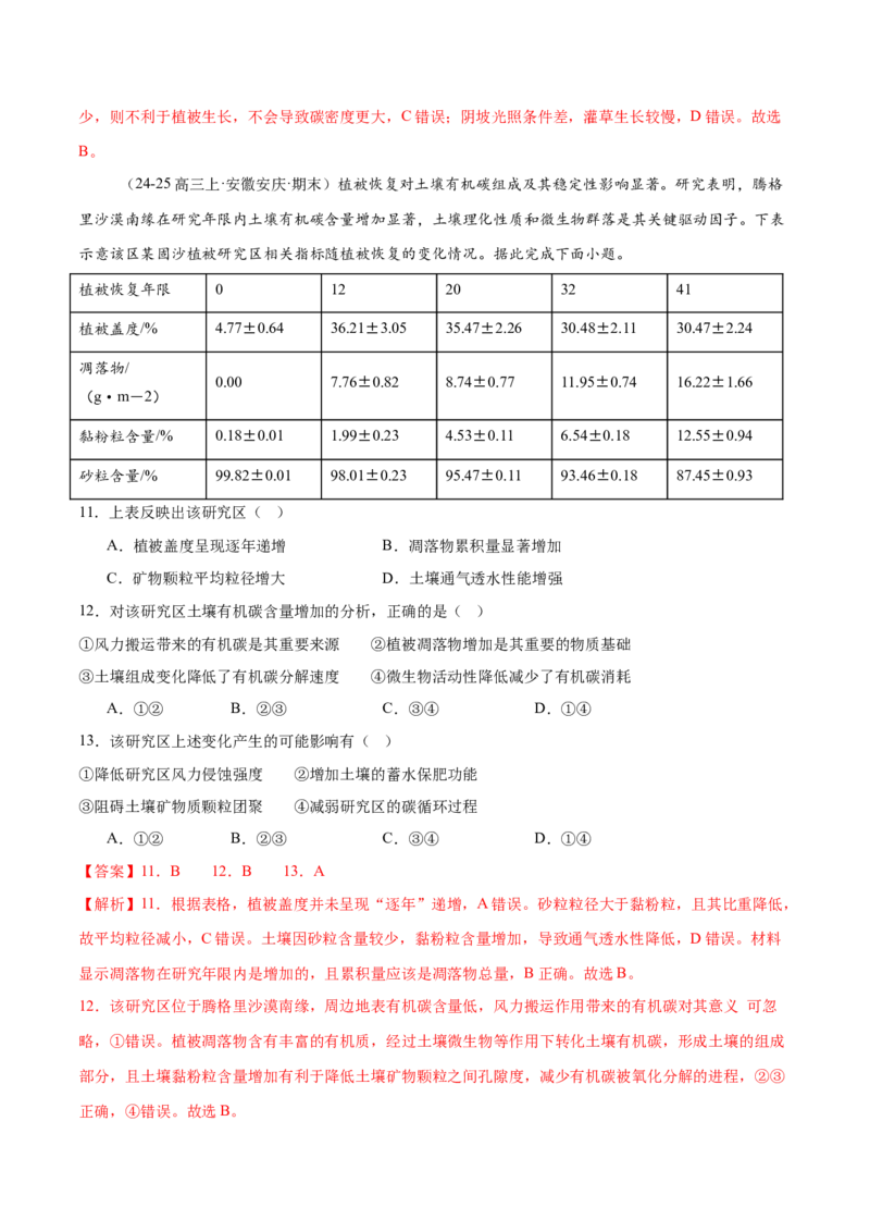 专题1核心素养（练习）（解析版）_2025年新高考资料_二轮复习_01高考语文等多个文件_上好课2025年高考地理二轮复习讲练测（新高考通用）_第三部分素能提升