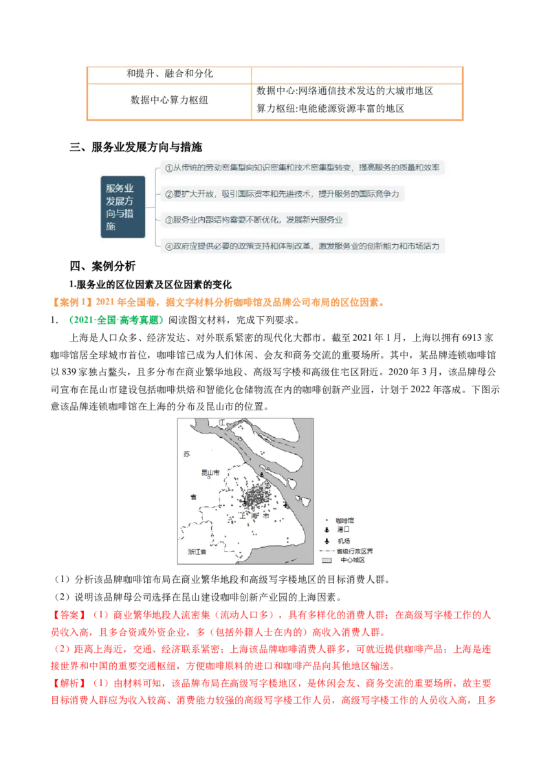 专题25服务业区位因素及发展措施的描述方法与技巧（解析版）_2025年新高考资料_二轮复习_01高考语文等多个文件_2025年高三地理高考二轮复习专项提升_题型专练