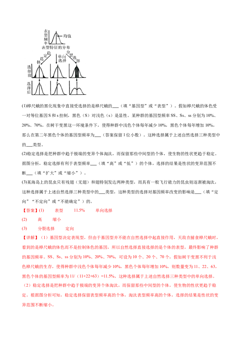 第10讲生物的变异和进化（练习）（解析版）_2024年新高考资料_2.2024二轮复习_2024年高考生物二轮复习讲练测（新教材新高考）