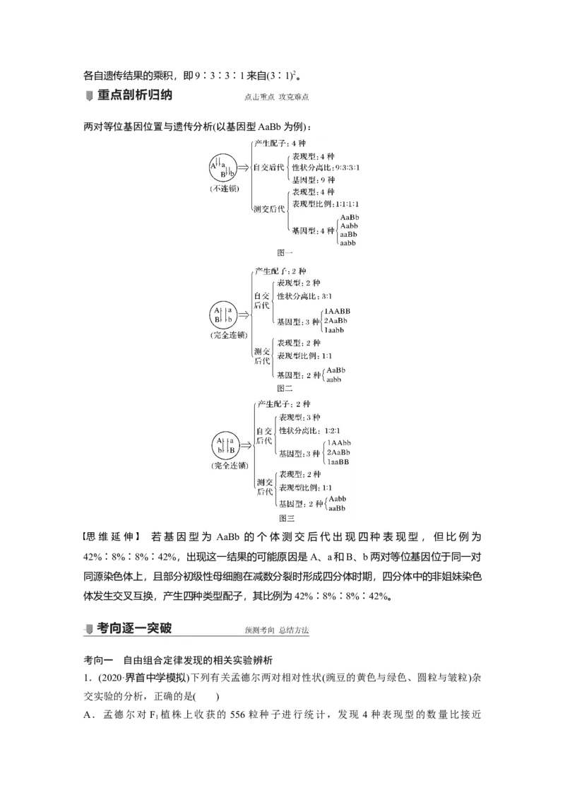 2022年高考生物一轮复习第5单元第15讲　基因的自由组合定律_新高考复习资料_2022年新高考复习资料_2022年一轮复习最新版_1.2022年高考生物一轮复习全国通用版