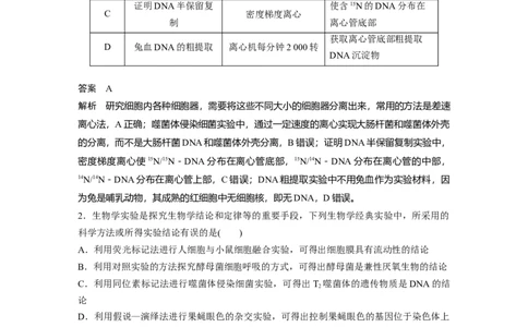 2023年高考生物二轮复习（全国版）第1篇专题突破专题8考点2　生物科学发展中常用的科学方法与技术_通用版（老高考）复习资料_2023年复习资料_二轮复习
