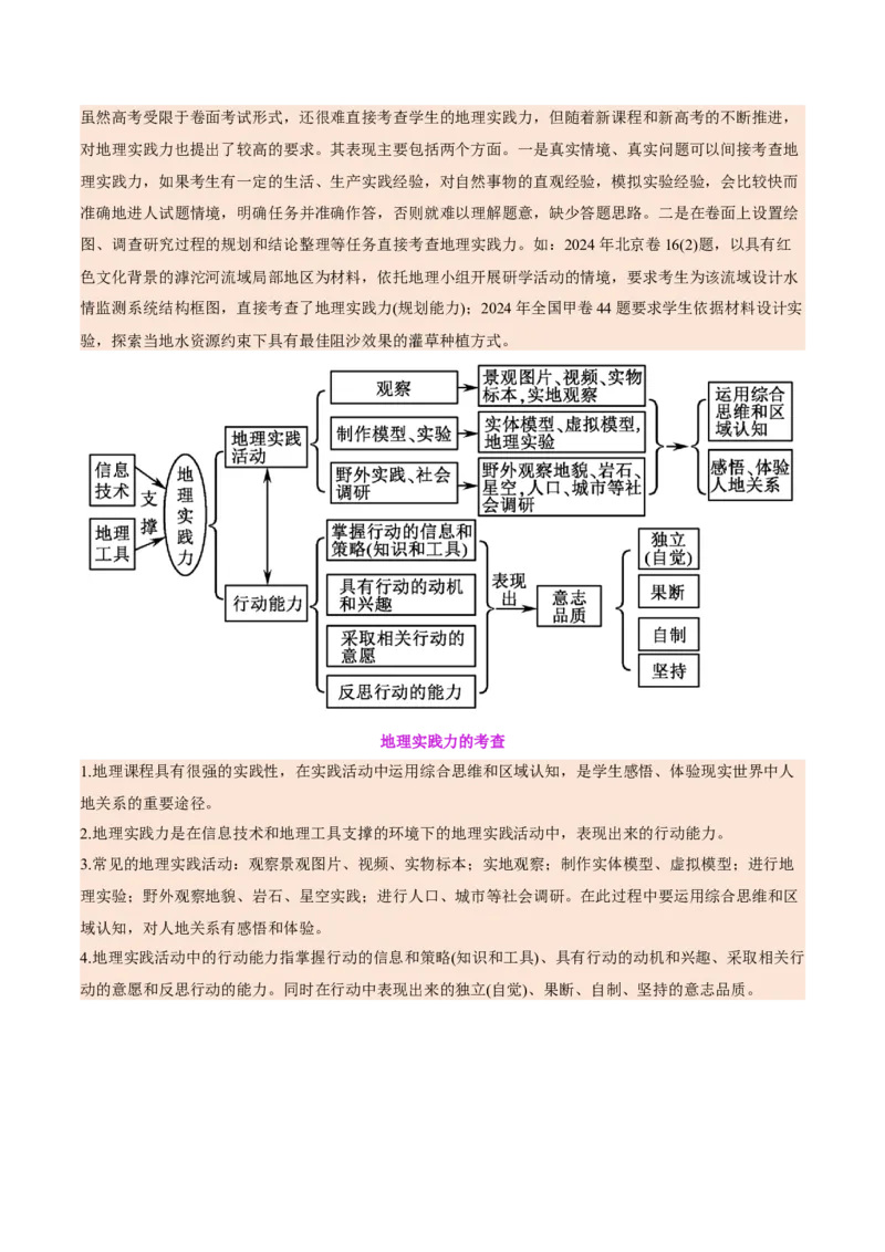 专题1核心素养（讲义）（解析版）_2025年新高考资料_二轮复习_01高考语文等多个文件_上好课2025年高考地理二轮复习讲练测（新高考通用）_第三部分素能提升