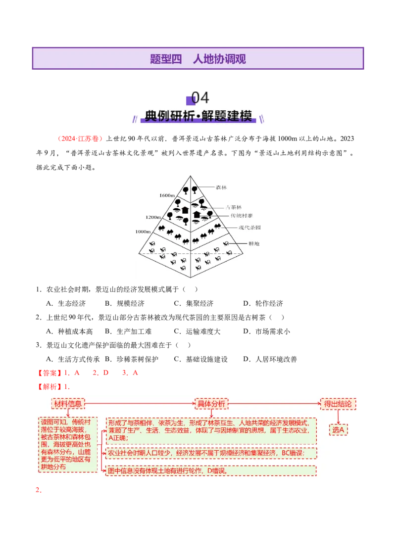 专题1核心素养（讲义）（解析版）_2025年新高考资料_二轮复习_01高考语文等多个文件_上好课2025年高考地理二轮复习讲练测（新高考通用）_第三部分素能提升