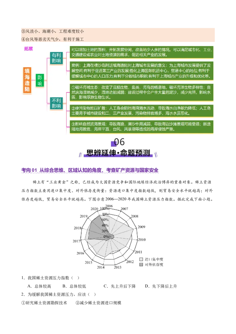 专题11资源、环境与国家安全（讲义）（解析版）_2025年新高考资料_二轮复习_01高考语文等多个文件_2025年高三地理高考二轮复习专项提升_二轮讲义