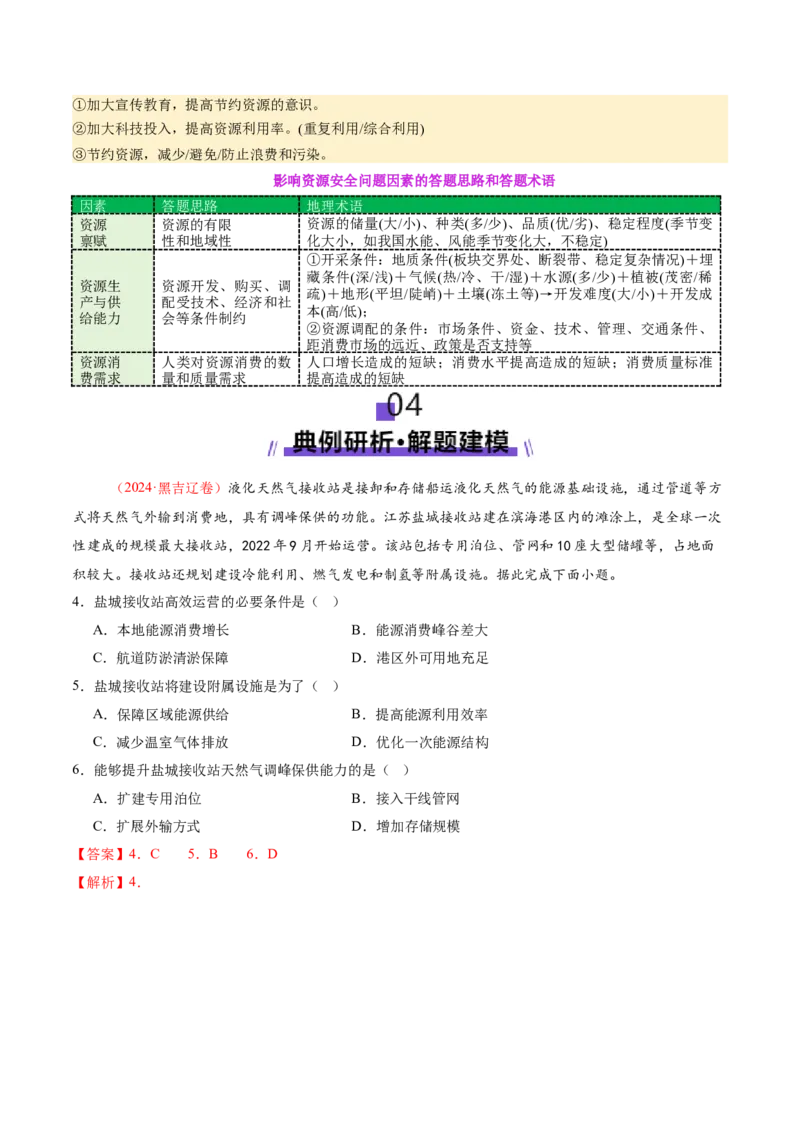 专题11资源、环境与国家安全（讲义）（解析版）_2025年新高考资料_二轮复习_01高考语文等多个文件_2025年高三地理高考二轮复习专项提升_二轮讲义