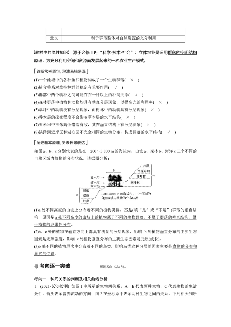 2022年高考生物一轮复习第9单元第29讲　群落的结构与演替_新高考复习资料_2022年新高考复习资料_2022年一轮复习最新版_1.2022年高考生物一轮复习全国通用版