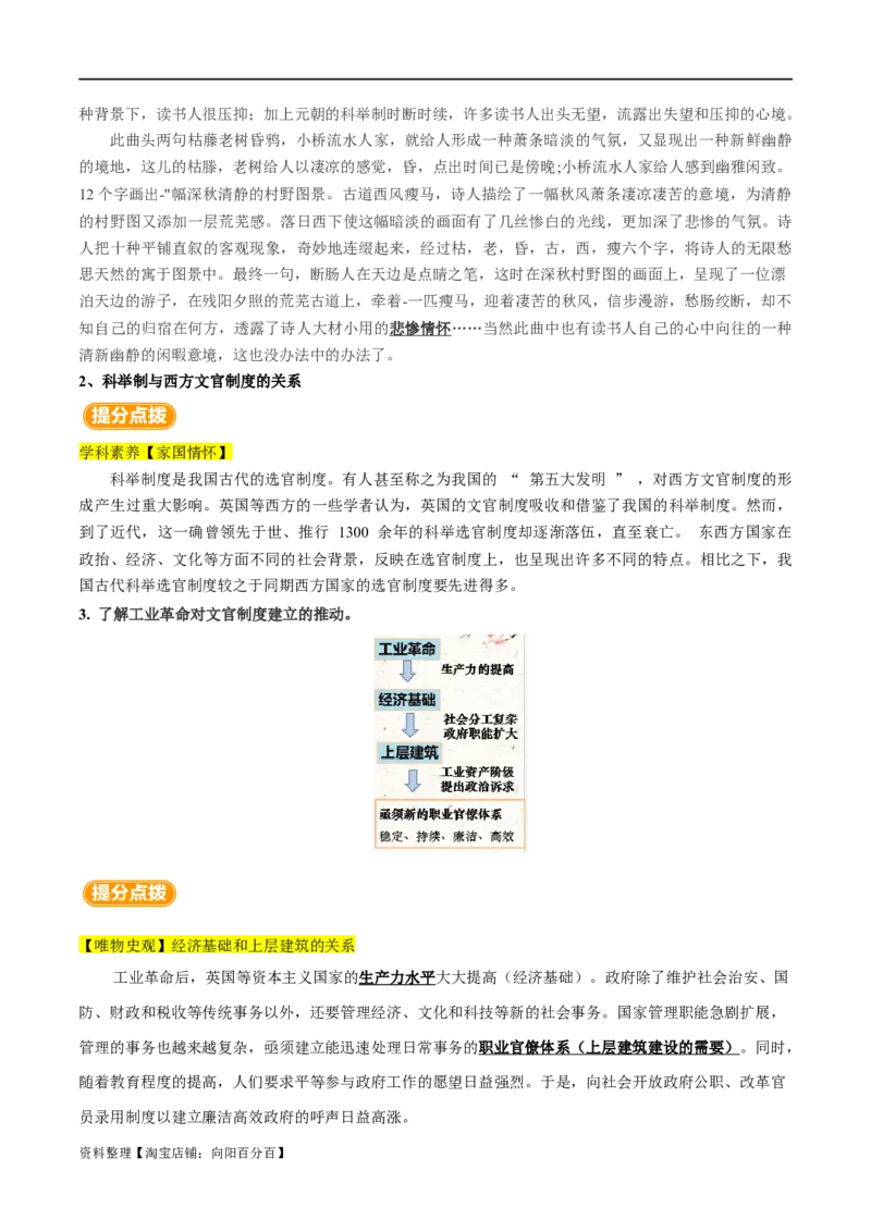 专题16官员的选拔与管理（选择性必修一）-口袋书2024年高考历史一轮复习知识清单_07高考历史_新高考复习资料_2024年新高考复习资料_一轮复习资料