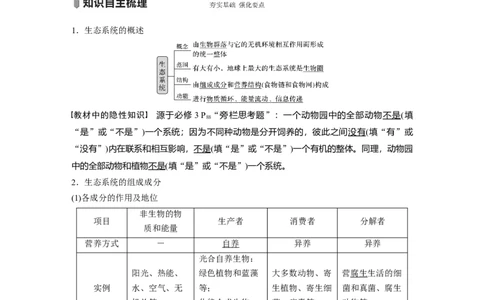 2022年高考生物一轮复习第9单元第30讲　生态系统的结构与能量流动_新高考复习资料_2022年新高考复习资料_2022年一轮复习最新版_1.2022年高考生物一轮复习全国通用版