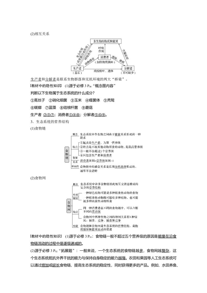 2022年高考生物一轮复习第9单元第30讲　生态系统的结构与能量流动_新高考复习资料_2022年新高考复习资料_2022年一轮复习最新版_1.2022年高考生物一轮复习全国通用版