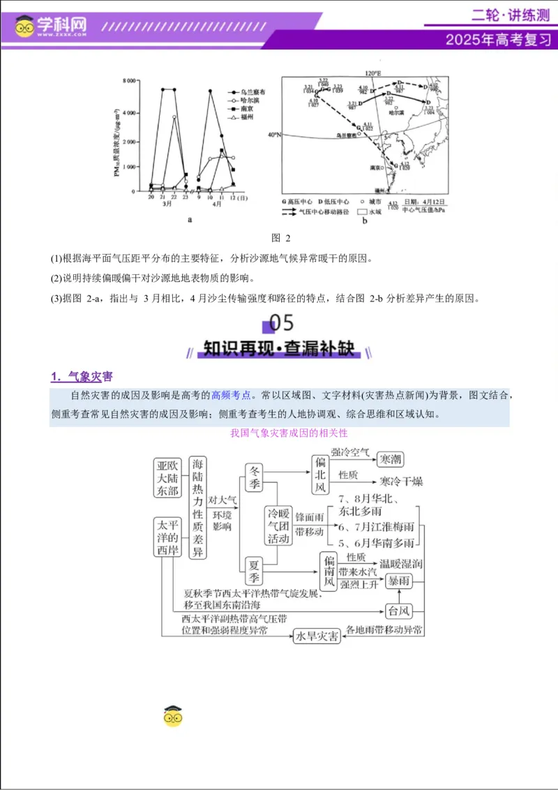 专题07自然灾害（讲义）（原卷版）_2025年新高考资料_二轮复习_上好课2025年高考地理二轮复习讲练测（新高考通用）3381954