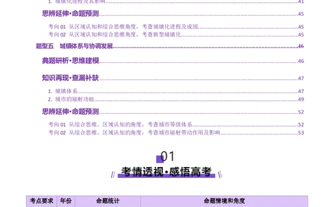 专题08人口与城市（讲义）（原卷版）_2025年新高考资料_二轮复习_2025年高三地理高考二轮复习专项提升（新高考通用）3405802_二轮讲义