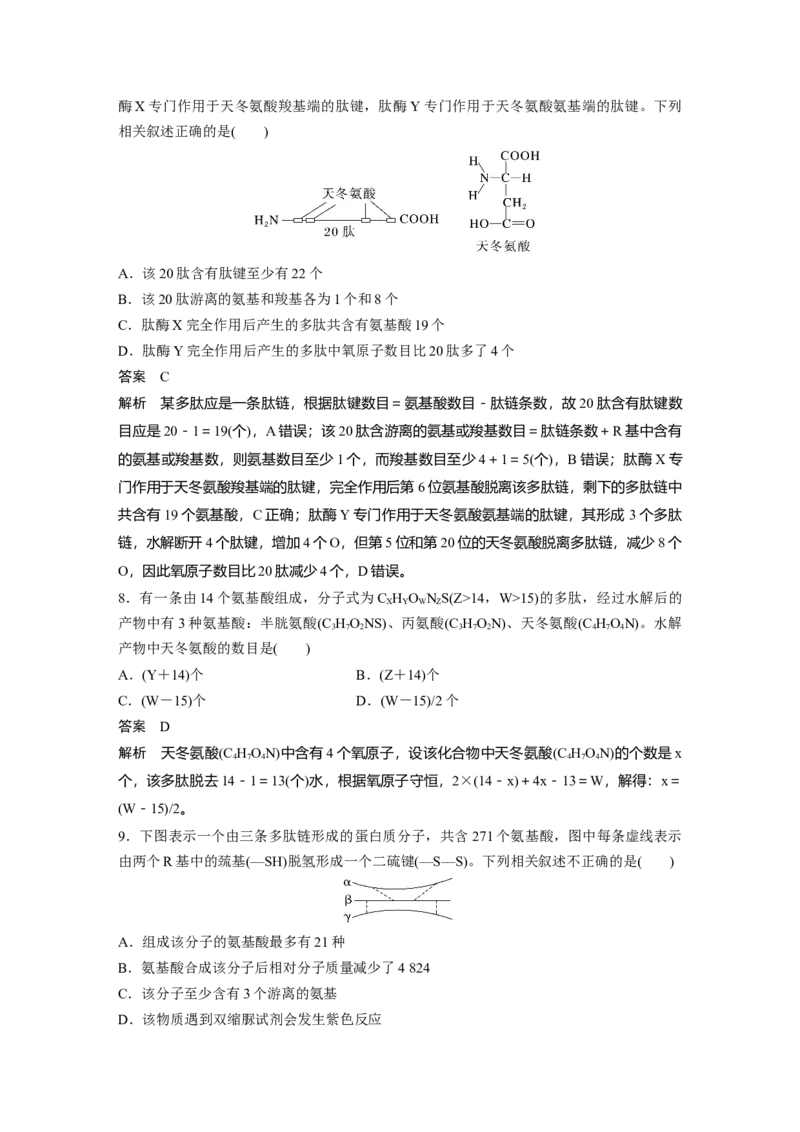 2023年高考生物一轮复习（新人教新高考）第1单元第3课时　蛋白质是生命活动的主要承担者_新高考复习资料_2023年新高考复习资料_一轮复习_2023年新高考大一轮复习讲义