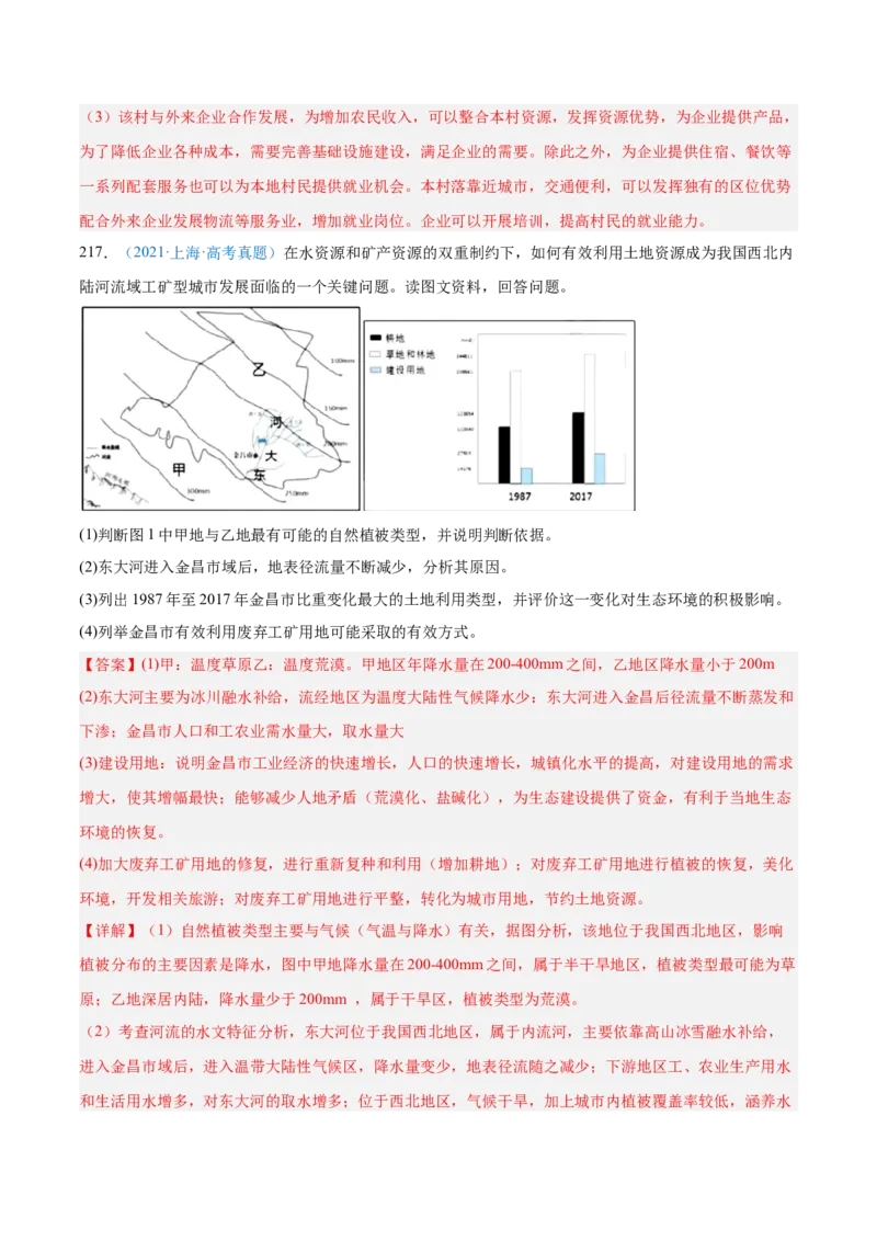 专题08-解析版_2025年新高考资料_二轮复习_01高考语文等多个文件_2025年高三地理高考二轮复习专项提升_真题演练